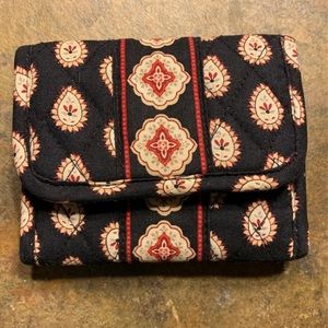 Vera Bradley trifold wallet-retired Classic Black 2006 pattern